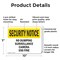 Signmission No Dumping Surveillance Camera $50 Fine OSHA Security Notice Sign, Plastic, 10in W x 7in L, 2PK OS-2PACK-SN-P-710-L-11494 - alternate 7